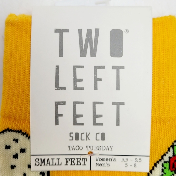 Two Left Feet Sock Co. "Taco Tuesday" Fun Socks  Unisex - Picture 4 of 5